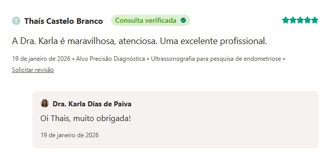 Avaliação verificada de Thaís Castelo Branco no Doctoralia